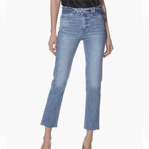 PAIGE Hoxton Ankle Straight Light Wash High Rise Jeans